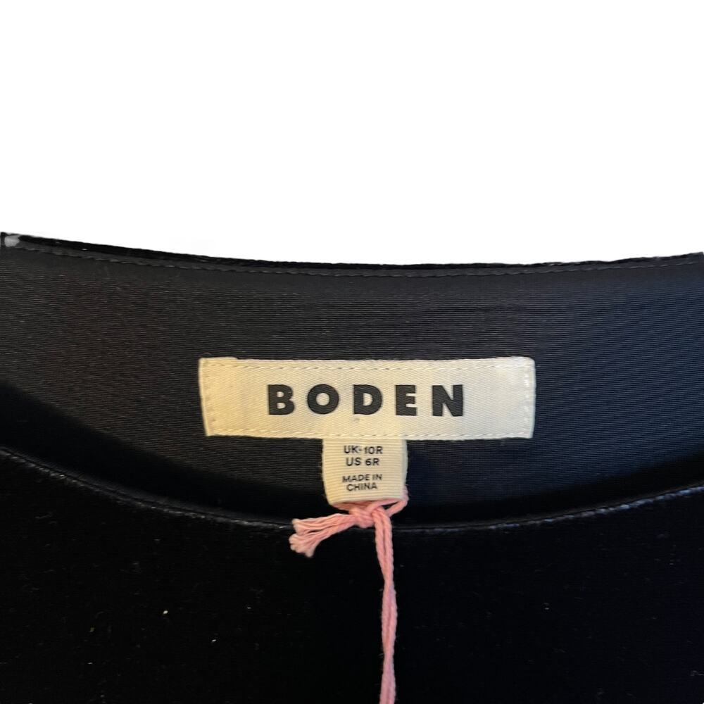 NWT Boden Abigail Velvet Midi Dress Black Long Sleeve Witchy Office Holiday 6 - Picture 3 of 7